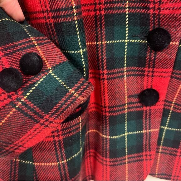 Norton McNaughton red plaid holiday blazer. Sz 12 - Picture 3 of 8